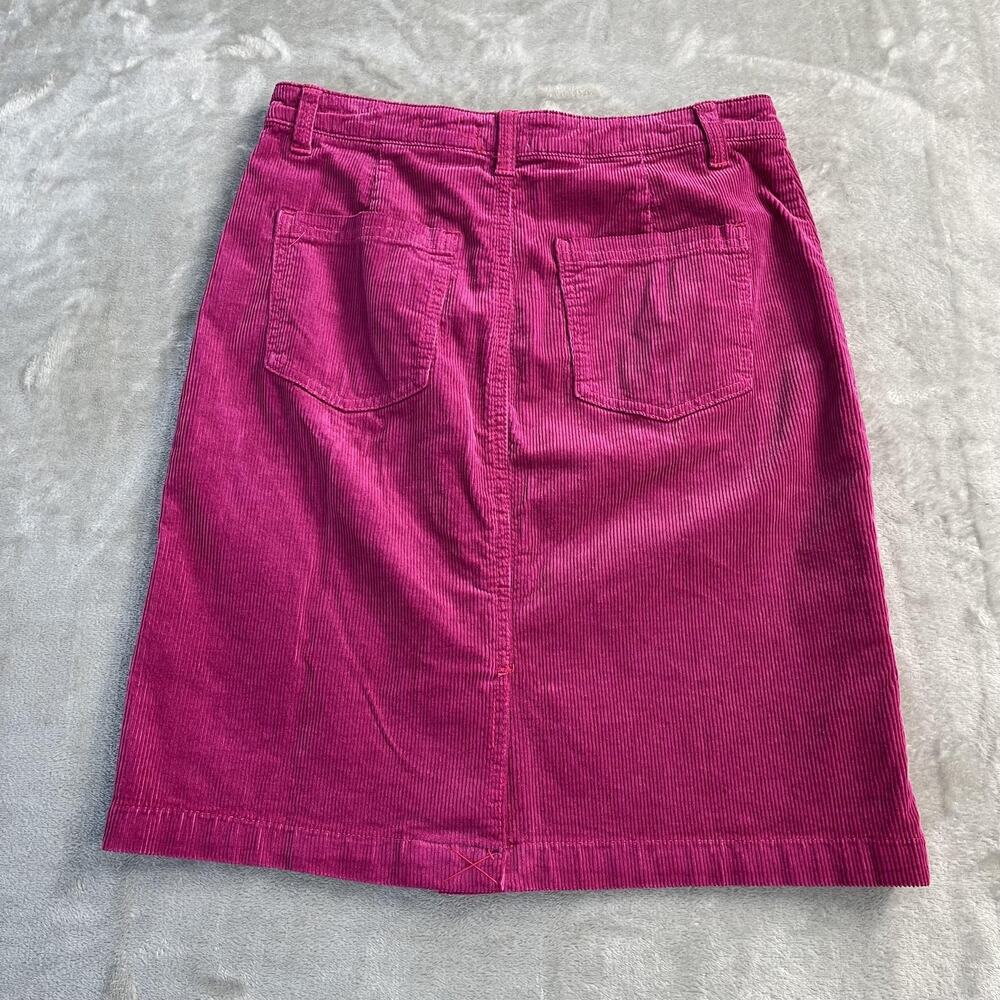 Pilcro Skirt Womens‎ 2 Pink Corduroy Front Button Mini High Waist Pockets Boho - Picture 2 of 6